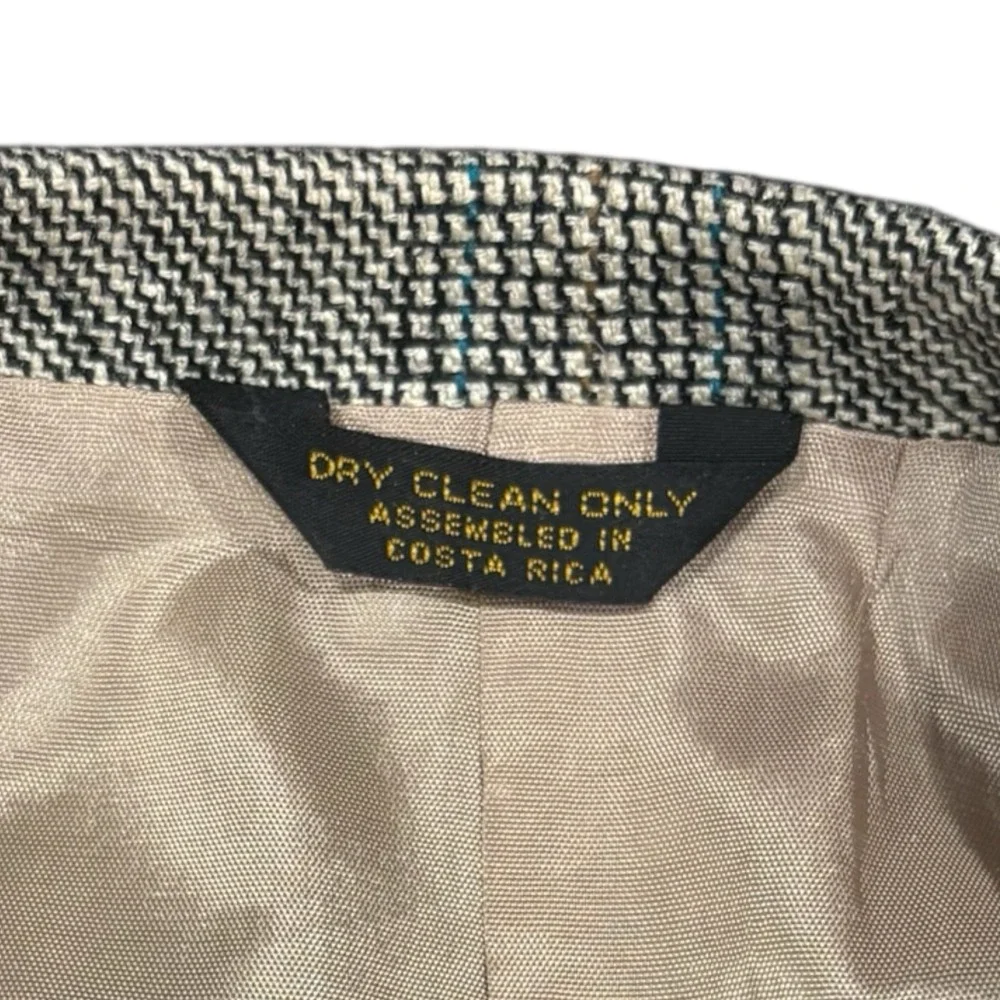 Farah Clothing Co. Men's‎ 42L Blazer Jacket Glen Plaid Check Accent Wool Silk